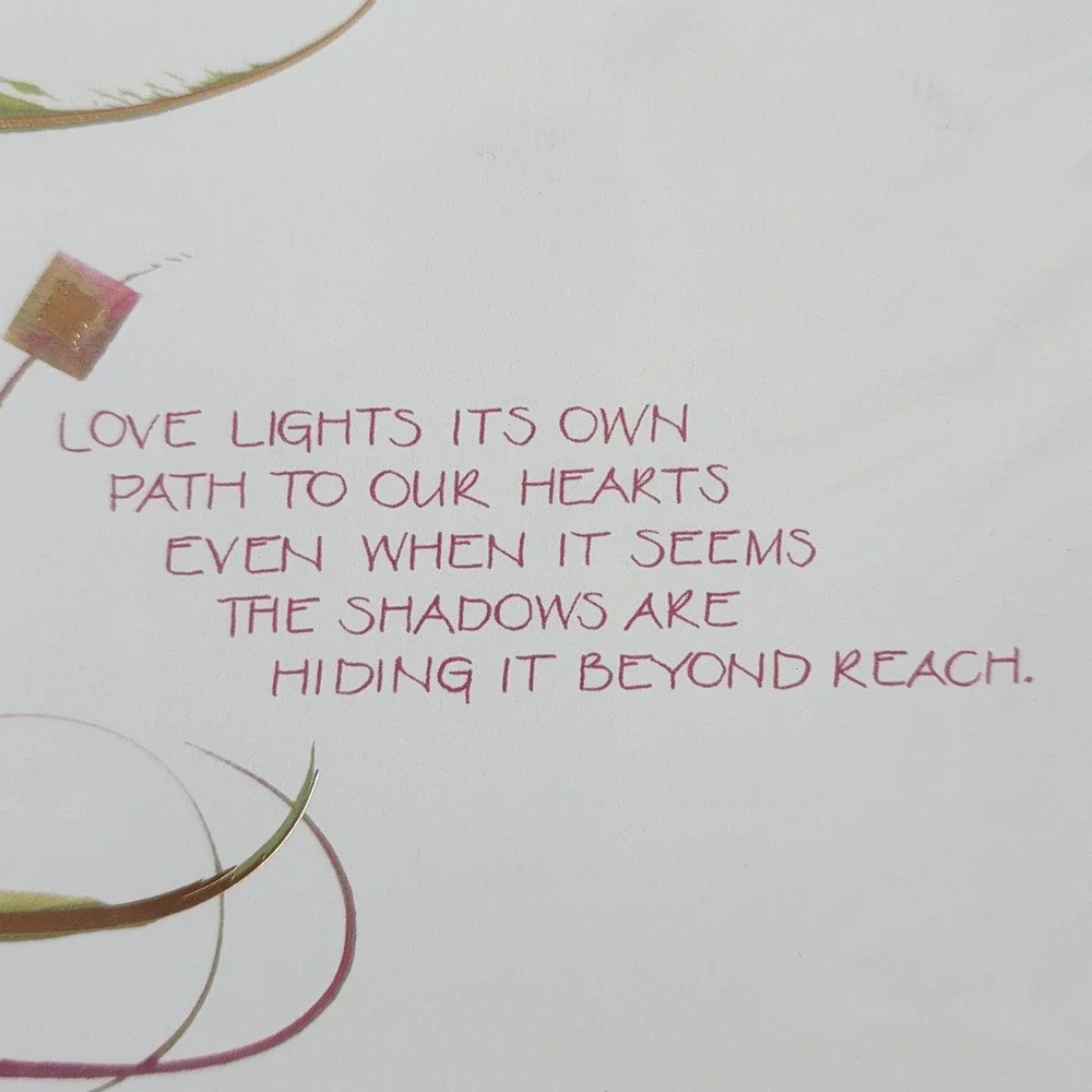 Papyrus Sympathy Greeting Card Gold Tassel Love Lights Path Candace Avery NEW